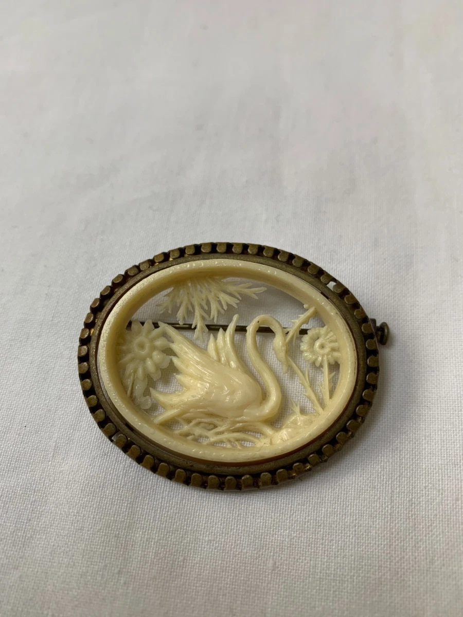 Bijoux Ancienne Broche avec Pierre Fantaisie (142-40/1-4