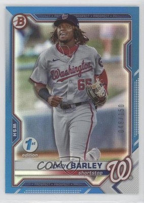 2021 Bowman Draft 1st Edition Blue Foil 48/150 Jordy Barley #BD-6 1u6