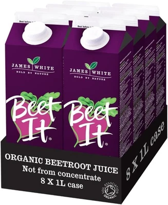 Beet It Organic Beetroot Juice (1 Litre x 8) Picked and Pressed