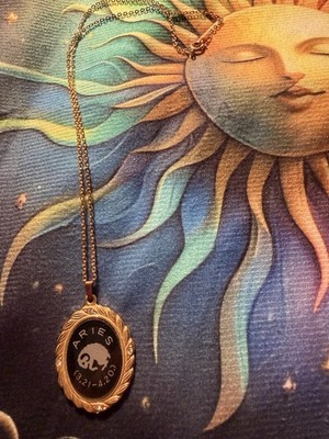 Anhänger Sternzeichen Widder mit Kette Modeschmuck
