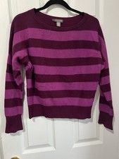 Charter Club 100% Cashmere Striped Pullover S...
