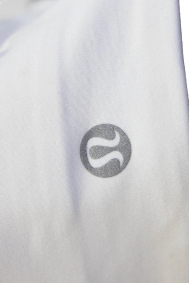 Camiseta sin mangas Lululemon para mujer elástica con estampado gráfico recortada ropa deportiva blanca talla 4 Foto 4 de 4