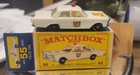 Vintage Matchbox Lesney No 55 Ford Galaxie Police Car w/E4 Style Original Box