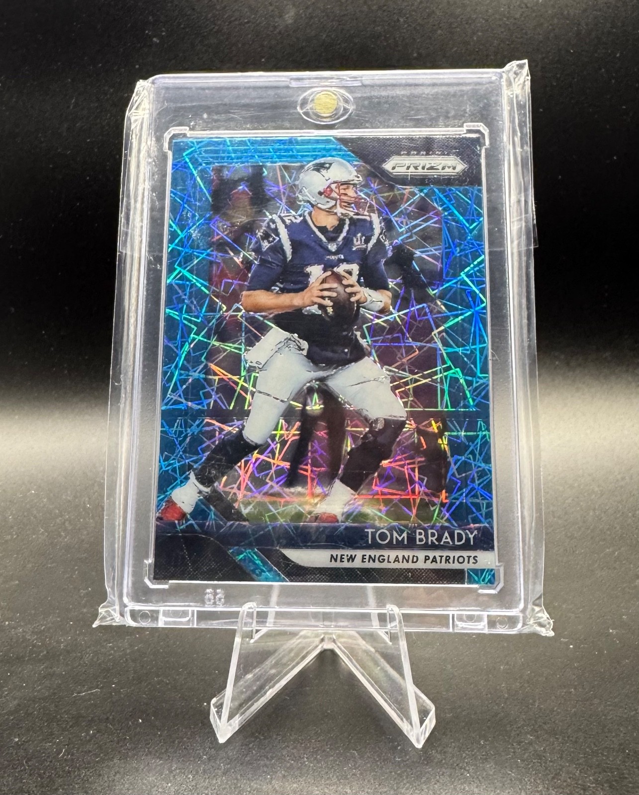 Tom Brady 2018 Blue Lazer Panini Prizm Football No. 69 New England Patriots