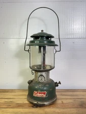 Coleman Lantern For Parts or Repair 220 F Dated 1970 Globe Lid Green