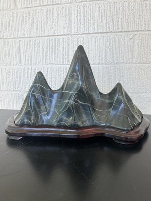 Scholar Stone Natural Mountain Stone Bonai Suiseki from Youlan Village.