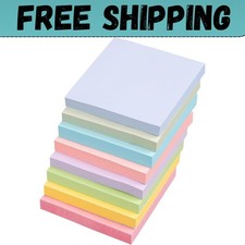 Sticky Notes 3x3 Inches, 8 Pads, 800 Sheets, 8 Color Sticky Note Pads, Premium S