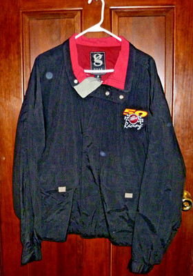 Vtg. 1998 Dr Pepper Racing #50 Lined & Embroidered Windbreaker Jacket - Large