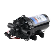Everflo EF5500-BOX 5.5GPM 12V Diaphragm Pump-1/2 FNPT Connection, 5.5 GPM, Black