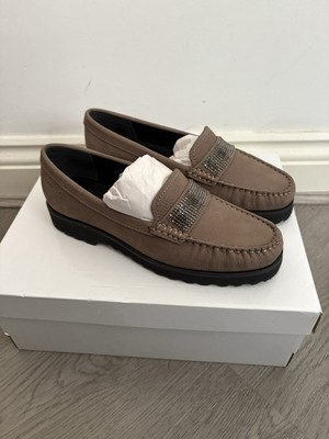 Carvela Women's Brown Leather Loafers Size UK New In Box