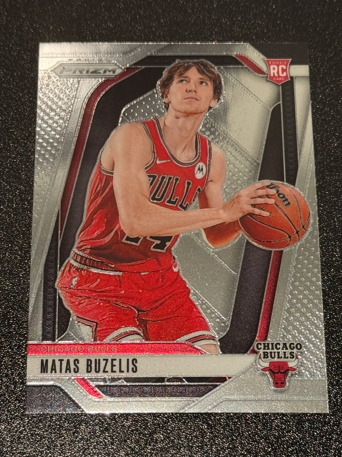 Matas Buzelis Rookie Card Base Set #252 2024-25 Panini Prizm Chicago Bulls