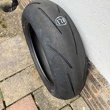 Metzeler Racetec RR 180/60 ZR17. Used for 5 laps