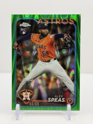 2024 Topps Chrome Alex Speas Rookie Green Lava /99 RC Astros Pitcher