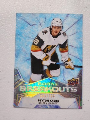 Peyton Krebs 2020-21 Upper Deck Series 2 Rookie Breakouts #83/100 Golden Knights