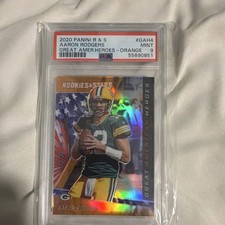 Panini 2020 Rookies & Stars Aaron Rodgers Great American Heroes Orange GAH-4 PS…