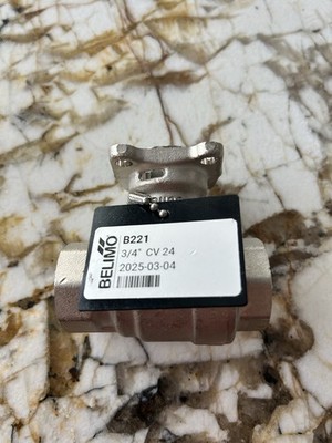 Belimo B221 3/4  24 Cv 2 Way Ball Valve W/ Stainless Steel Ball And Stem