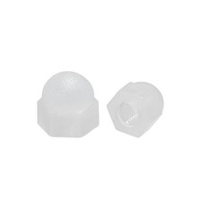 Tuerca de tapa M3, tuercas hexagonales de cabeza de bellota para tornillos pernos de nailon blanco 20 piezas