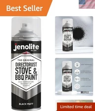 Directorust High Heat Spray Paint for Metal - BLACK - Smooth Matt Finish BBQ ...
