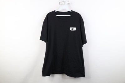 Y2K Mens 2XL Faded USW Local 207L United Steelworkers Union Dawg T-Shirt Black