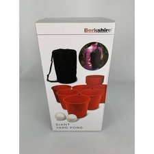 Berkshire Giant Yard Pong Game Durable Buckets Balls High Strength Carrying Case
