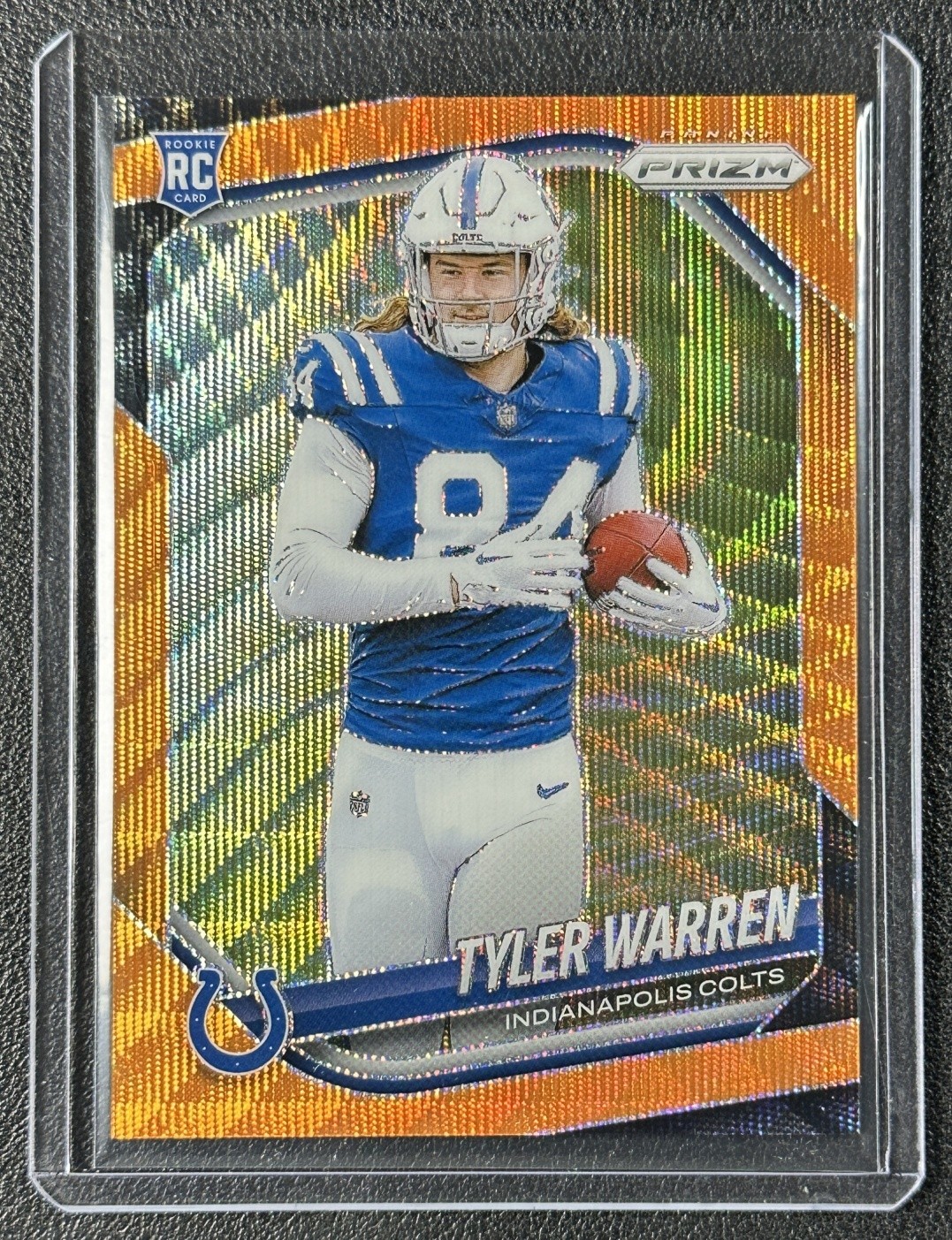 TYLER WARREN 2025 PANINI PRIZM #339 ORANGE WAVE RC 17/65 COLTS