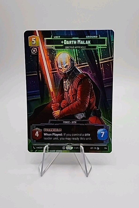 Star Wars Unlimited Legends of the Force #1114 DARTH MALAK Prestige Foil