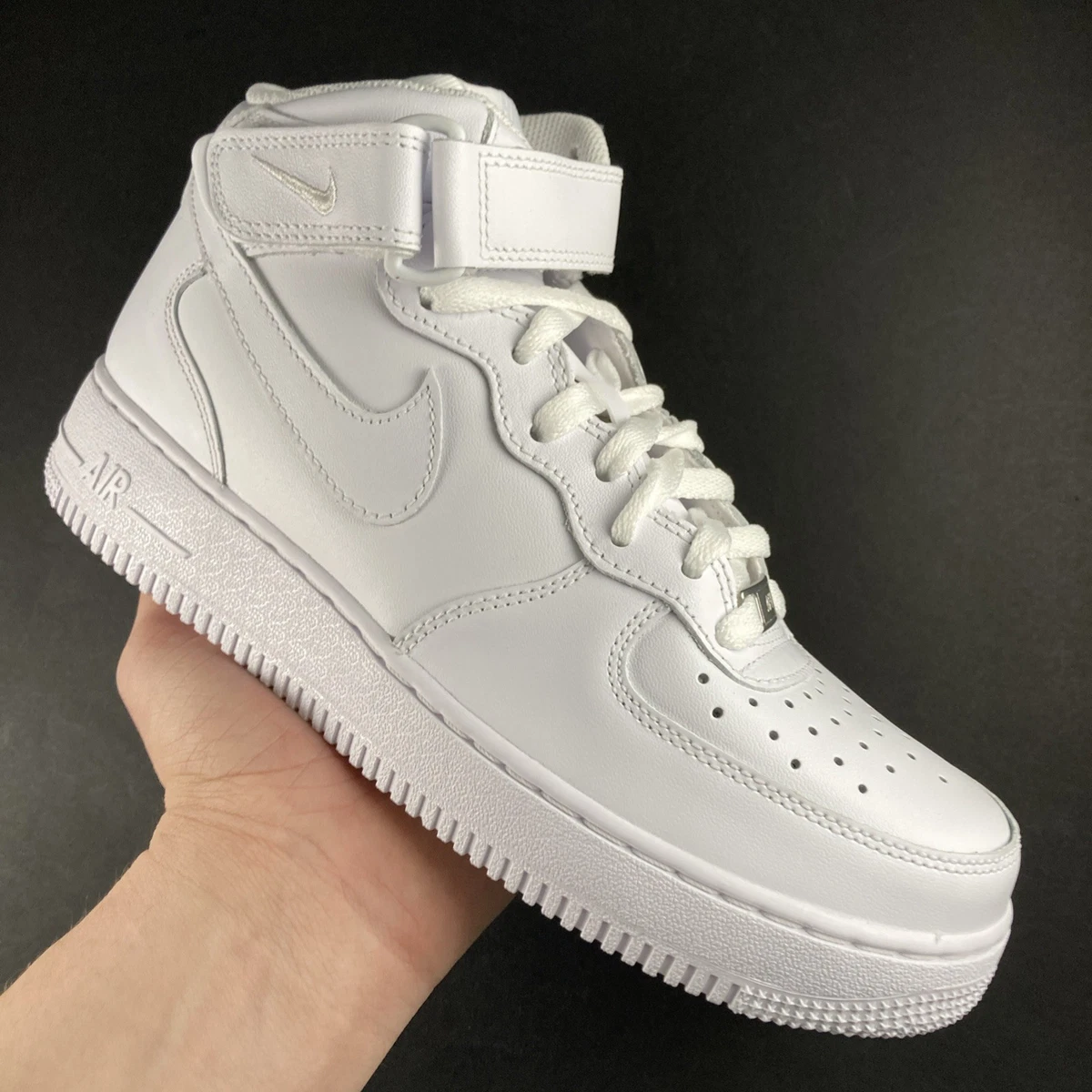 Nike Air Force 1 '07 Mid White | eBay