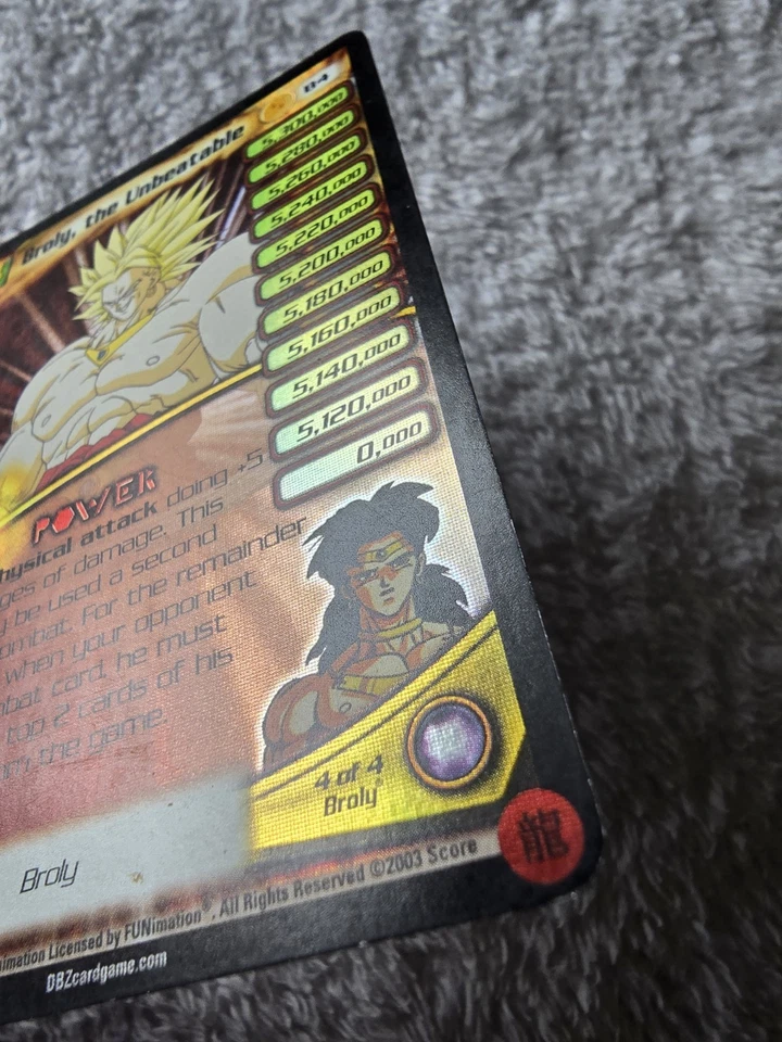 DBZ Dragon Ball Z FOIL Broly, The Unbeatable B4 CCG Limited Broly Subset MP - Image 3 of 4