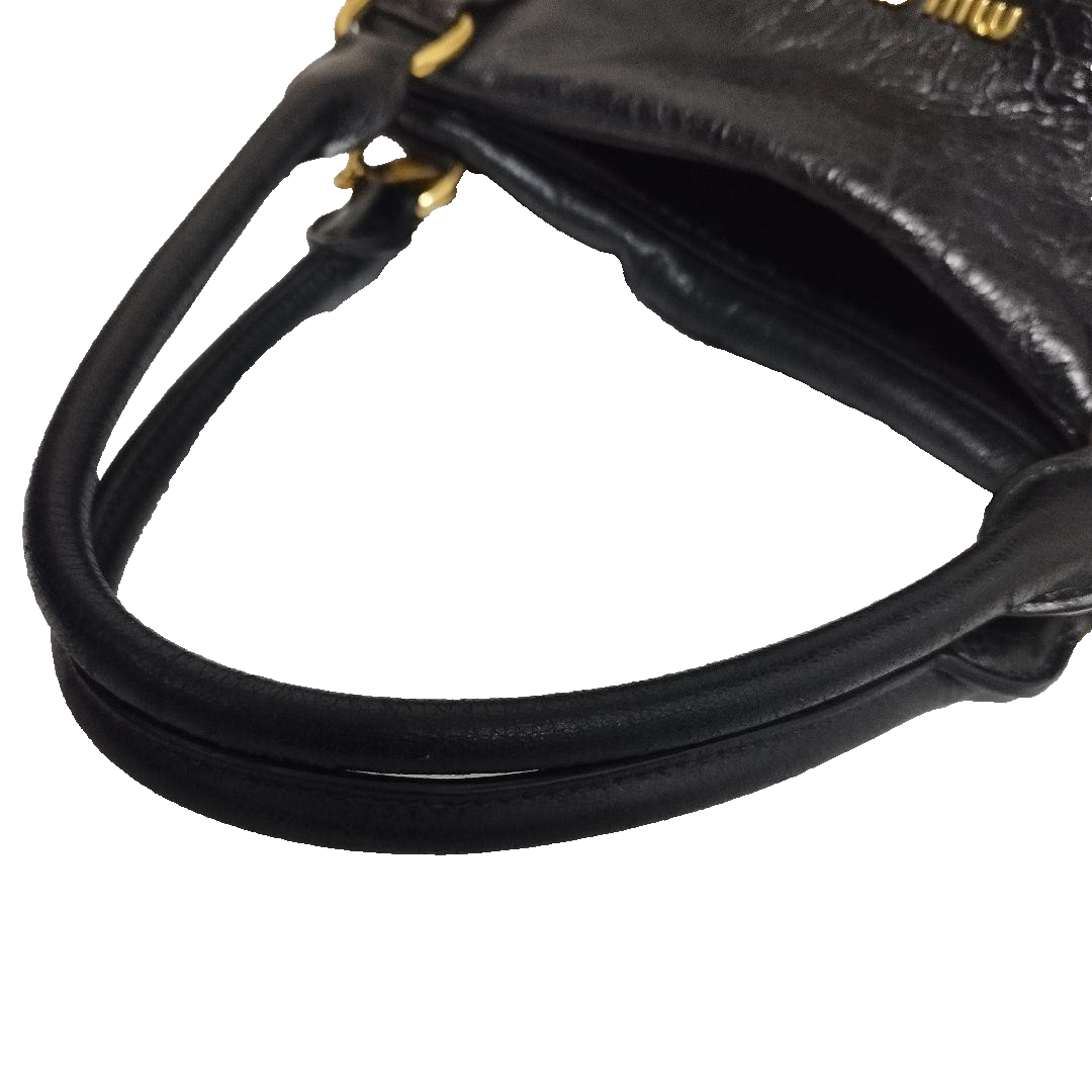 Miu Miu Archive Handbag Shoulder Leather Cadena Motif Vitello