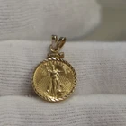 1995 US 1/10th oz Gold Eagle in 14k Pendant Bezel
