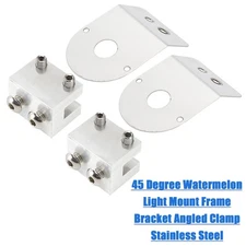 45 Degree Watermelon Light Mount Frame Bracket Angled Clamp Stainless Steel CA