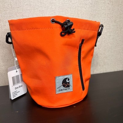 Carhartt WIP Parcel Bag Orange Drawstring Bucket Pouch A172077 NWT