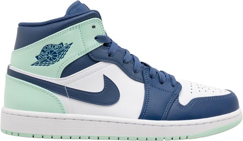 Air Jordan 1 Mid Mystic Navy Mint Foam Blue Mint 554724-413 US 8.5