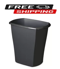 Sterilite Trash Can, Plastic Bathroom or Office Trash Can, 5.5 Gallon, Black