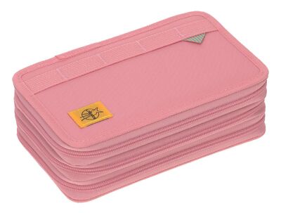 Lässig Unique School Triple Pencil Case Federmäppchen Rose rosa