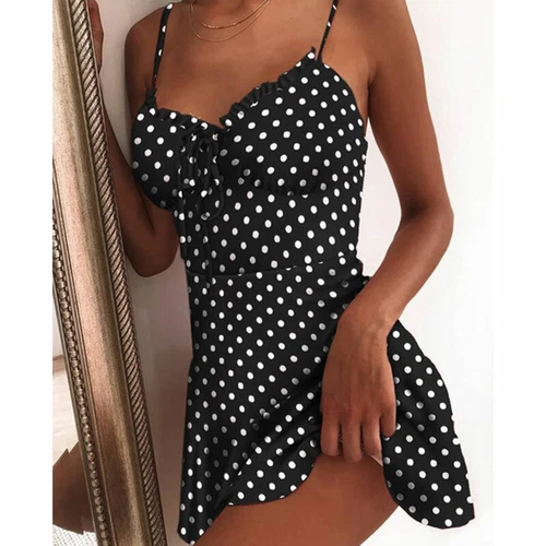 Sexy figurbetontes Damen-Mini-Trägerkleid Blumen Spaghettiträger Party Clubwear Kleid↷ - Bild 42 von 57