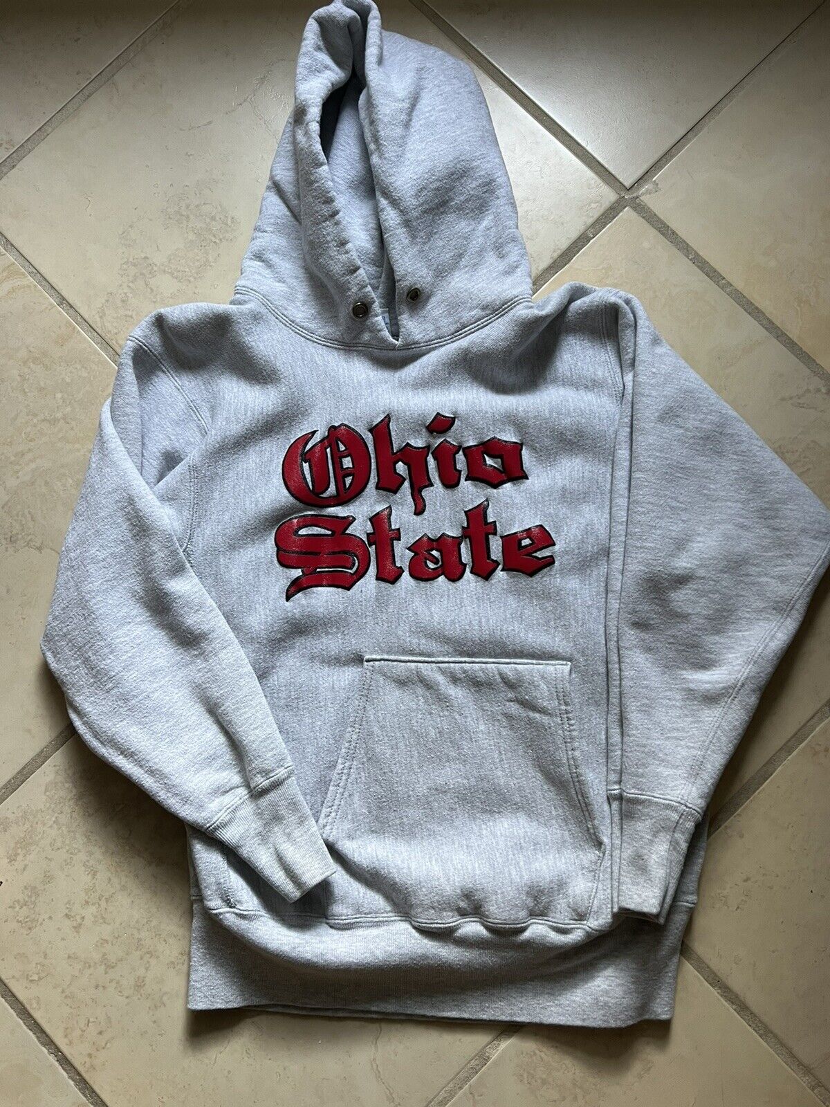 80s MADE IN USA champion reverse weave hoodie OSU Ohio State M | eBay