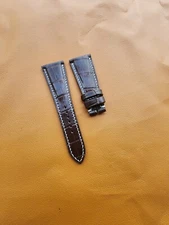 Size 30/20mm Dark Brown Genuine Leather Skin Watch Strap Band For BVL OCTO 41S