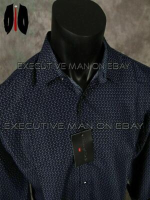 Mens Casual Shirt Patterns of Blues with Trim House of Lords Button Up