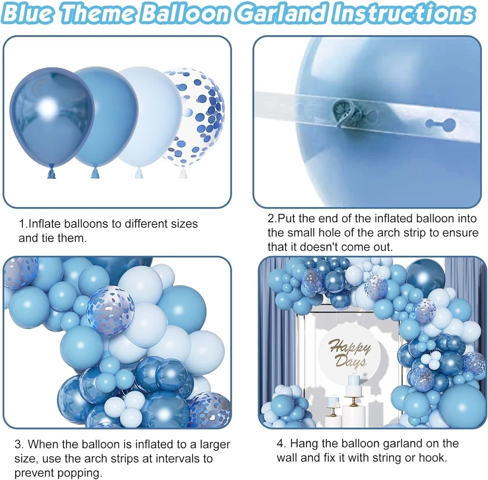 143 шт. воздушные шары гирлянда арка набор свадьбы, дня рождения, ребенка душа украшения набор - Изображение 3 из 4