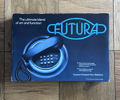 Vintage 1990s FUTURA Black Telephone Phone Model T398S Neon Pink New In Box
