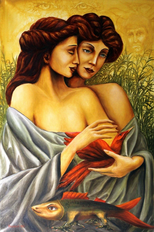 Pintura Original Lienzo al Óleo Arte Moderno Contemporáneo de Pronkin 1999 HAPPINES Foto 2 de 4