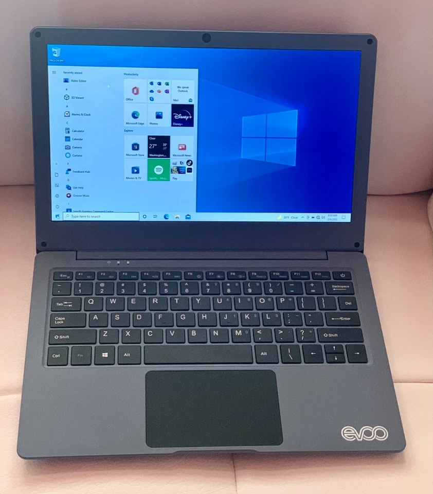 Evoo Windows 11/10 Dual Boot Ultra Slim 11.6" 64GB/256GB SSD; 4GB RAM IPS Laptop - Image 4 of 4