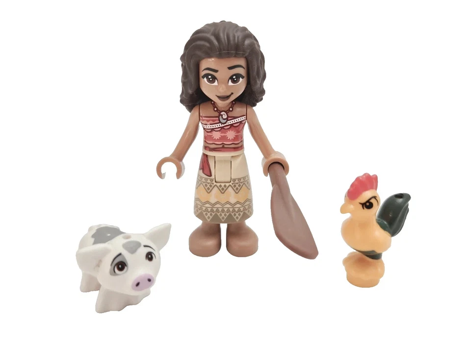 Lego Moana Hei Hei Pua & Celebration Train Build Disney Princess Minifigure Lot - Image 4 of 4