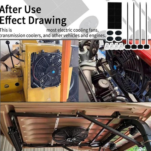NEW ELECTRIC FAN TIE BELT CLIPS BRACKET MOUNTING KIT RADIATOR RADIATOR C0V6 - Picture 7 of 12