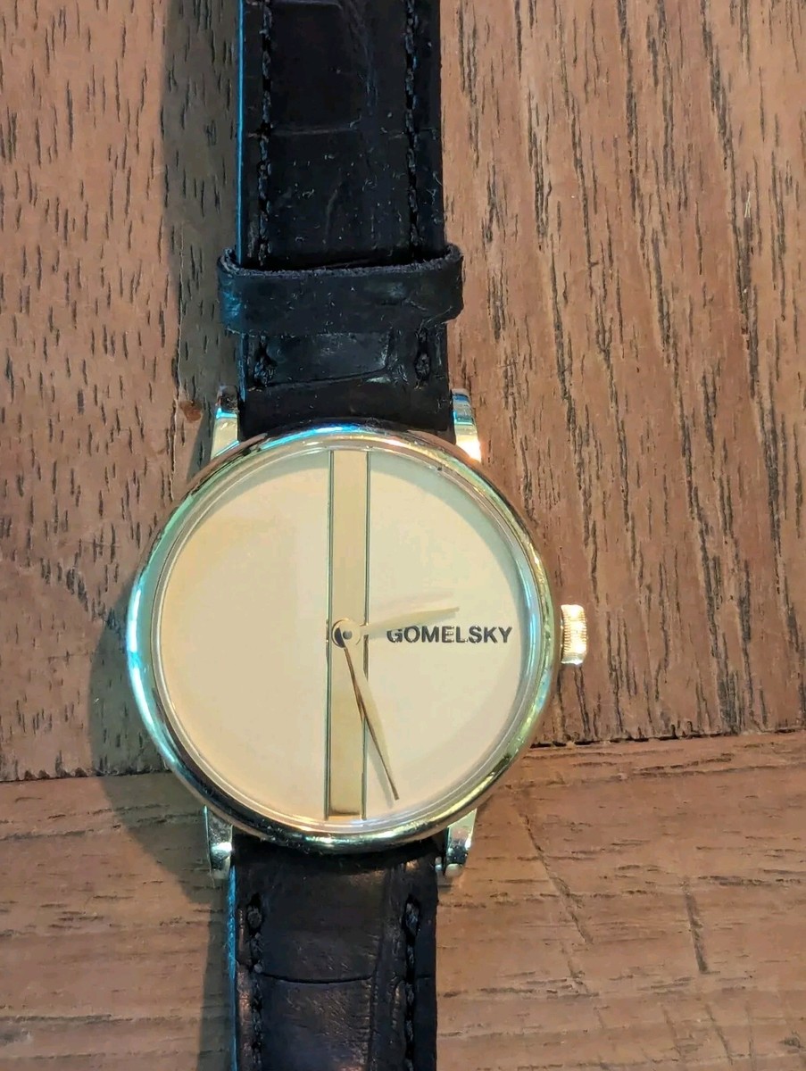 Gomelsky By Shinola Agnes Varis Gold Stripe Watch Alligator  display picture 1
