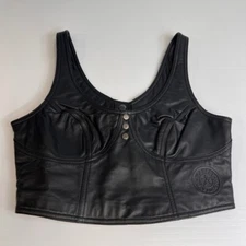 Harley Davidson Shirt Women 8 Leather Biker Moto Tank Logo Crop Retro Core Ni