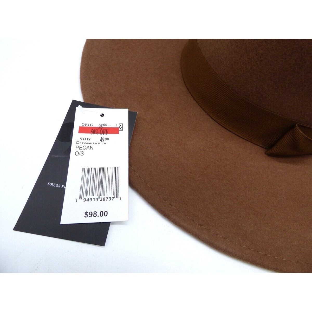 Nine West Women\'s Wool Felt Telescope Floppy Hat One Size Pecan‌‌‌‌‌‌ $98.00 Nine West Wool Felt Telescope Floppy Hat, Pecan | eBay main image 4