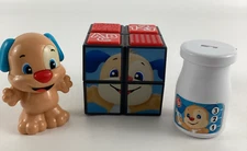 Fisher Price Laugh & Learn Baby Toy Lot Puppy's Activity Cube Figure Magic Milk