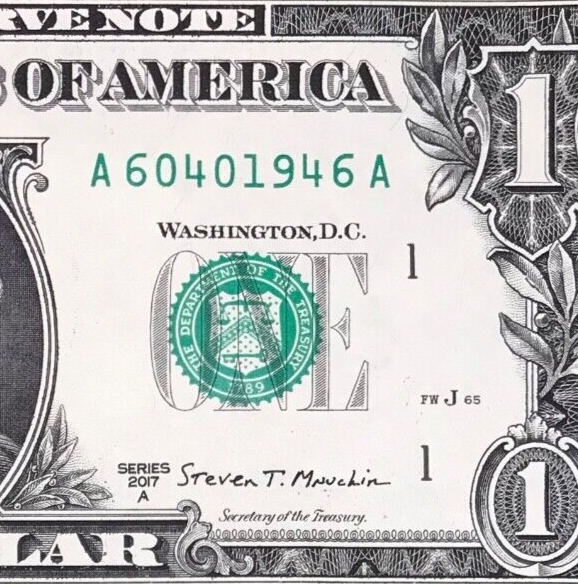 June 4, 1946 : A 60401946 A BIRTHDAY Note $1 One Dollar Bill *UNC